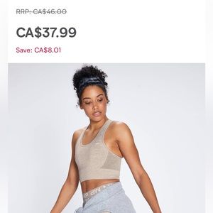 MyProtein Longline Sports Bra Size Small